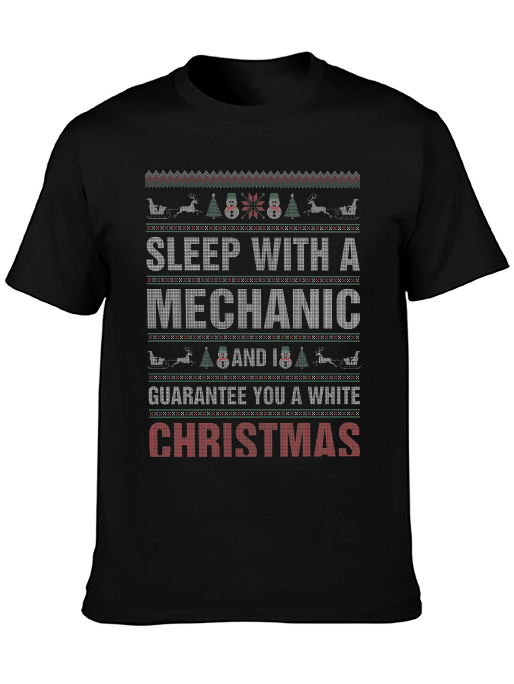 Funny Mechanic Ugly Christmas Sweater T-Shirt