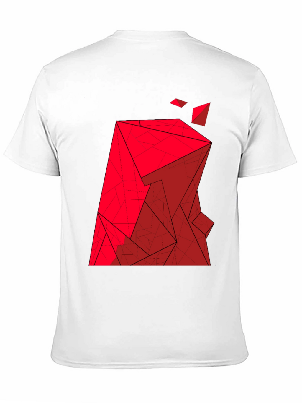 Abstract Geometric Red Graphic Tee