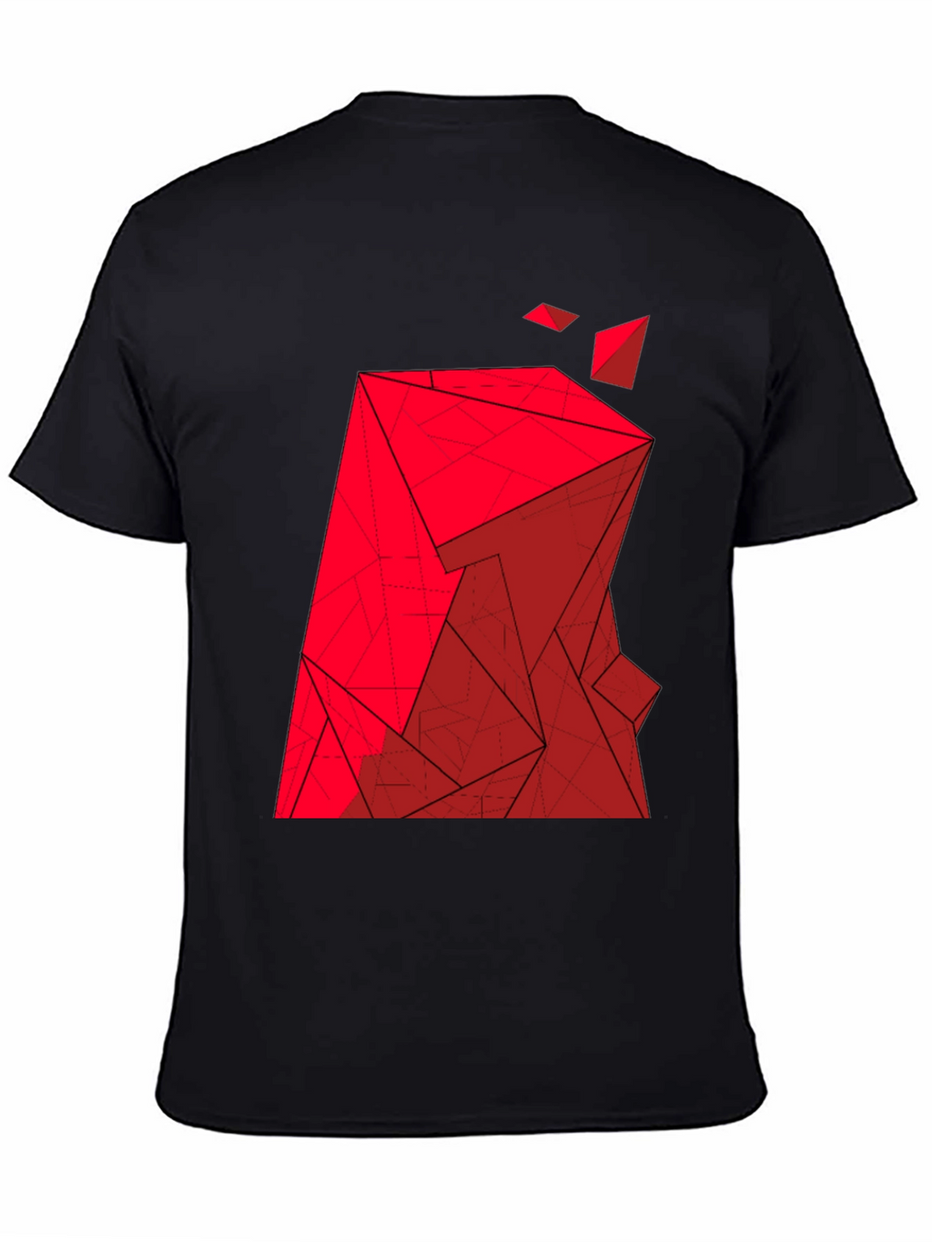 Abstract Geometric Red Graphic Tee