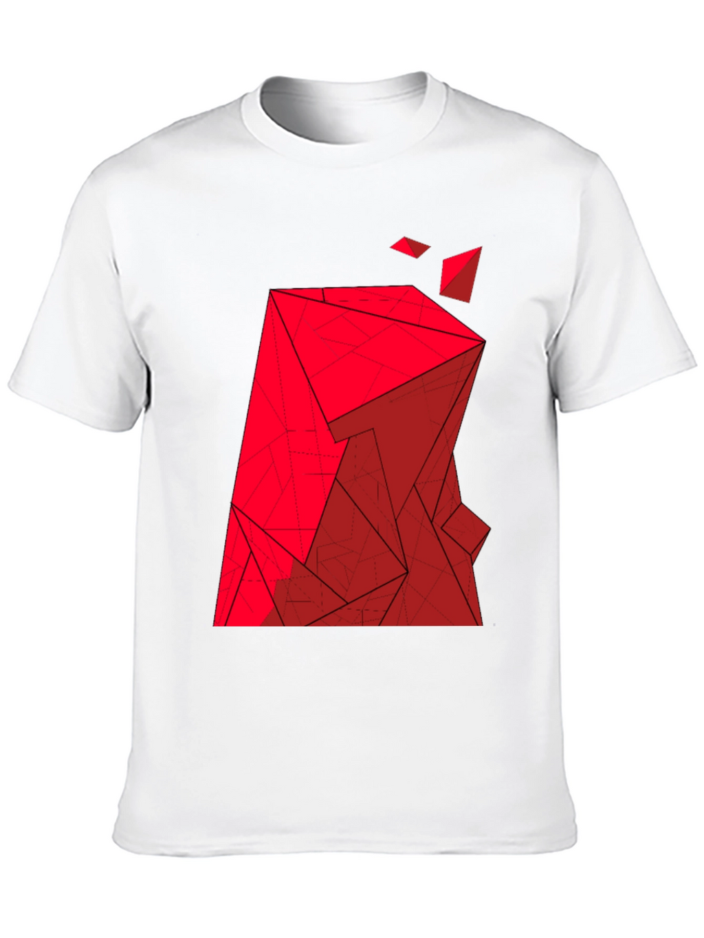 Abstract Geometric Red Graphic Tee
