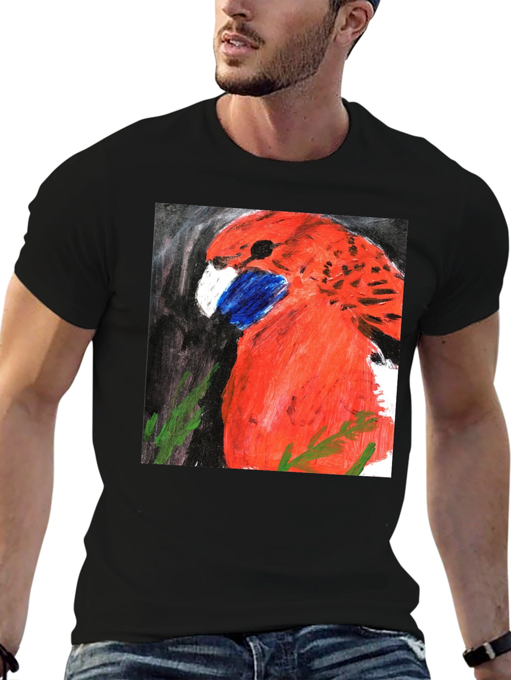 Red Bird Graphic T-Shirt