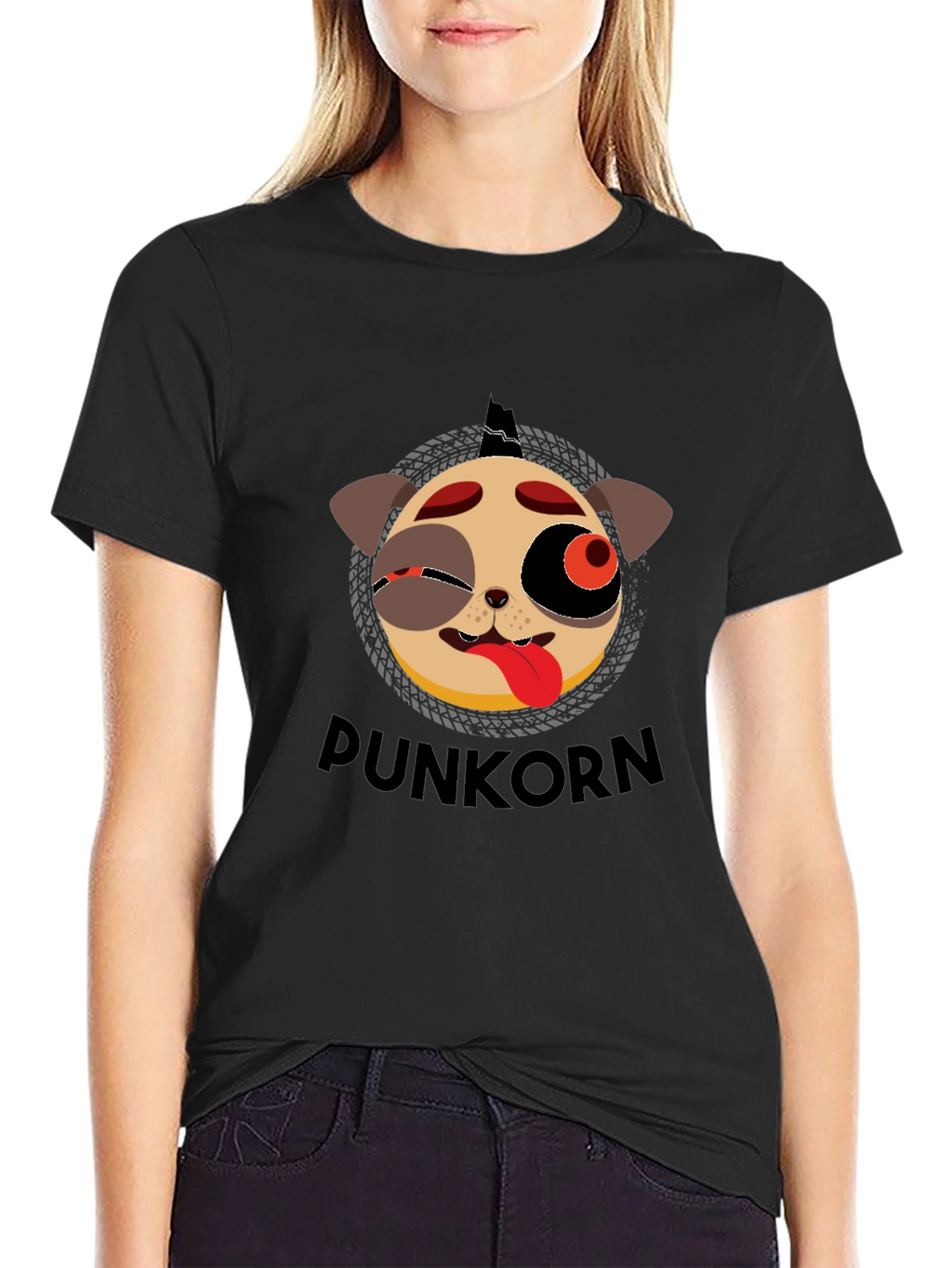 Punkorn Dog T-Shirt - Unique Graphic Tee