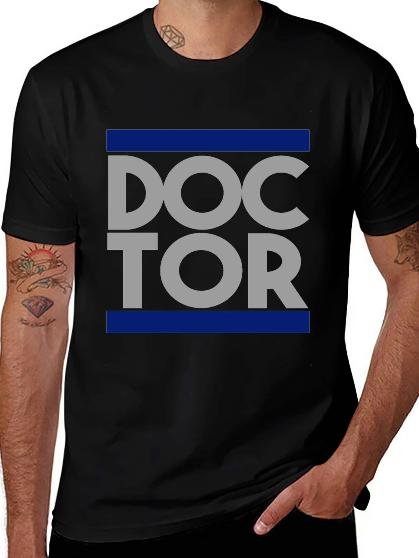 Doctor Graphic T-Shirt - Trendy Crew Neck Tee