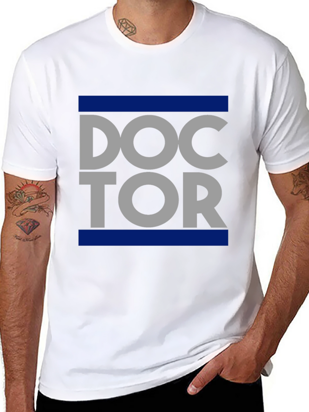 Doctor Graphic T-Shirt - Trendy Crew Neck Tee