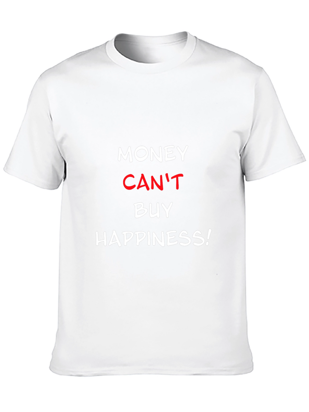 Money Cant Buy Happiness Black Crew Neck Tee