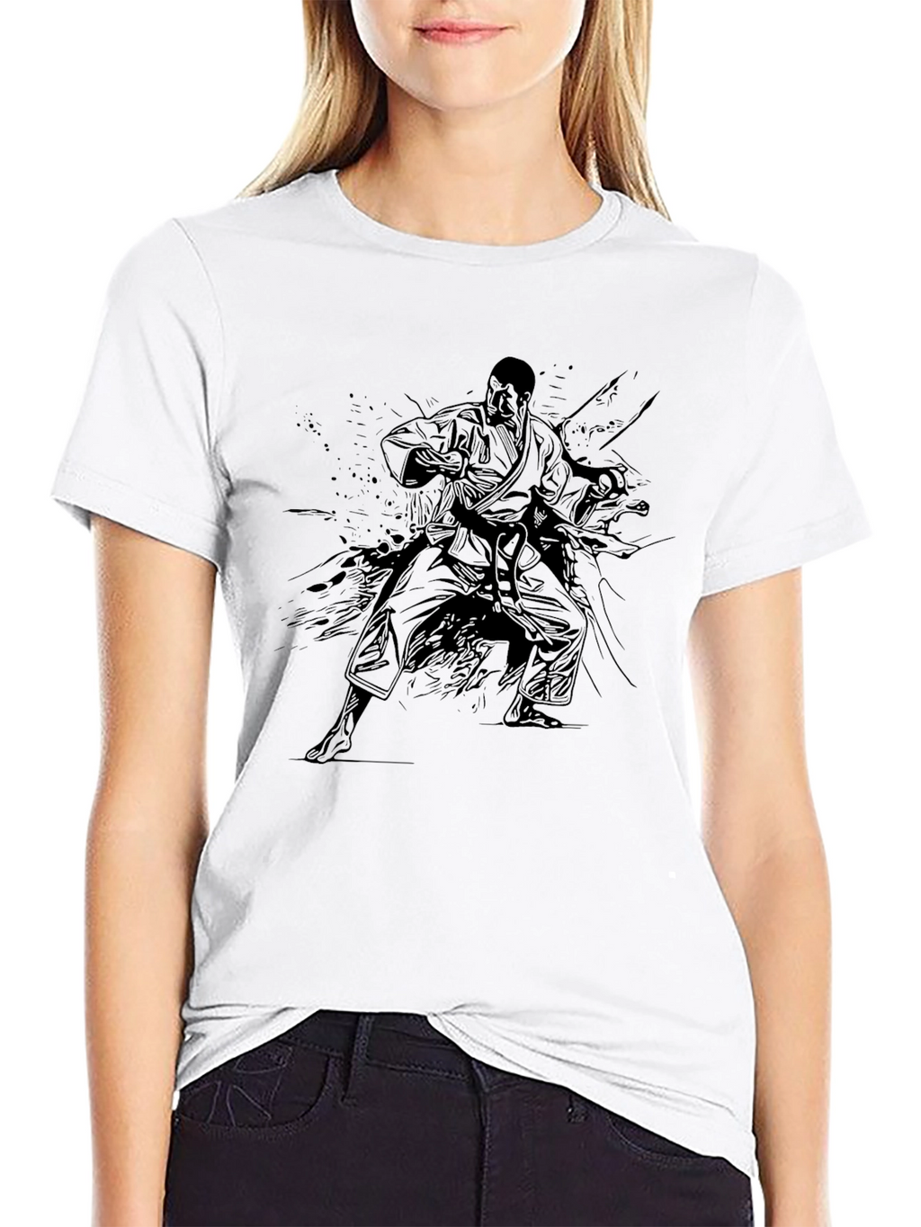 Black Karate Graphic Tee