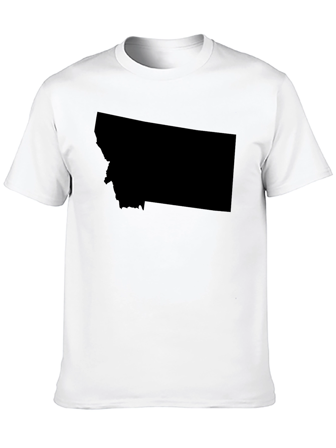 Montana State Shape Black T-Shirt