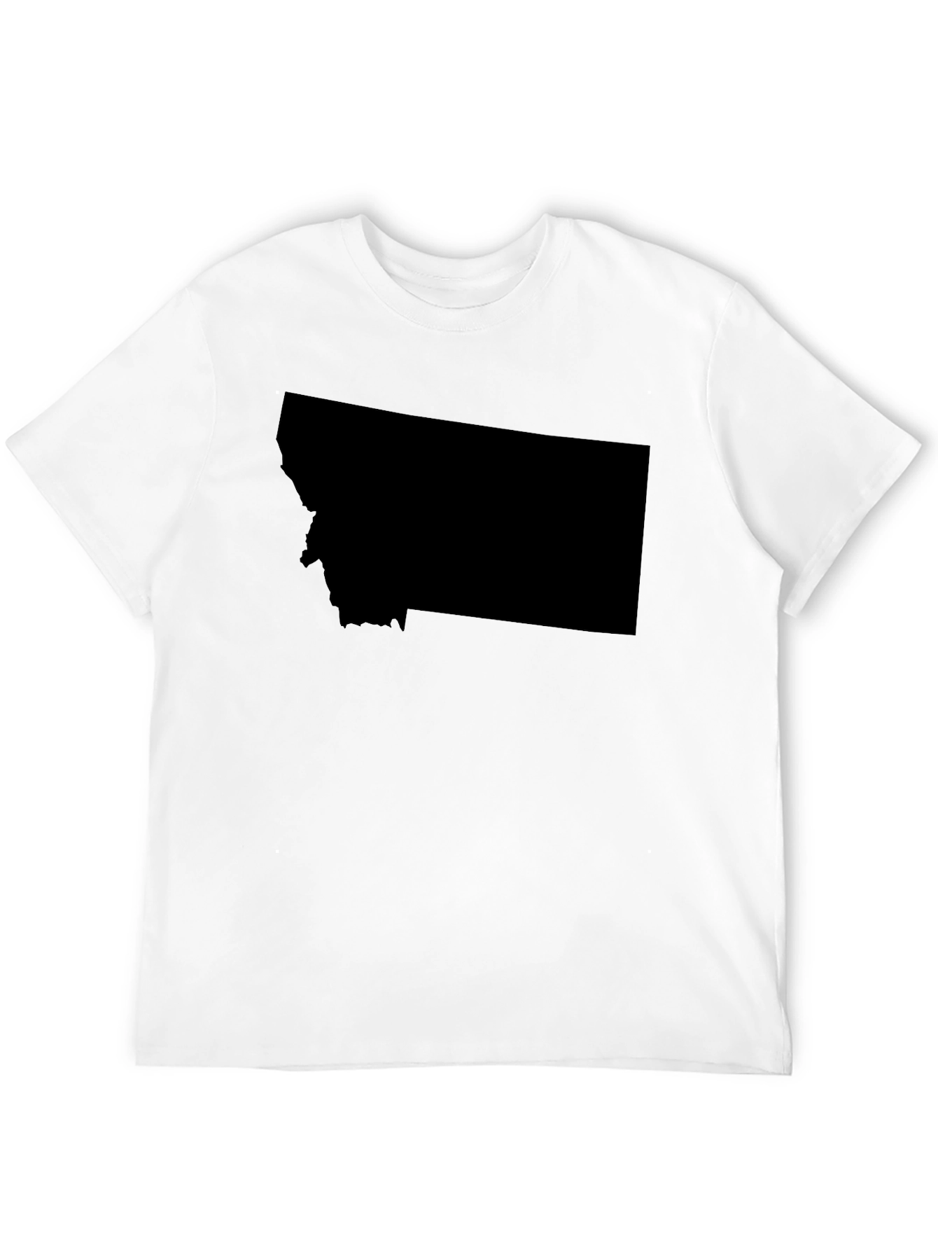 Montana State Shape Black T-Shirt