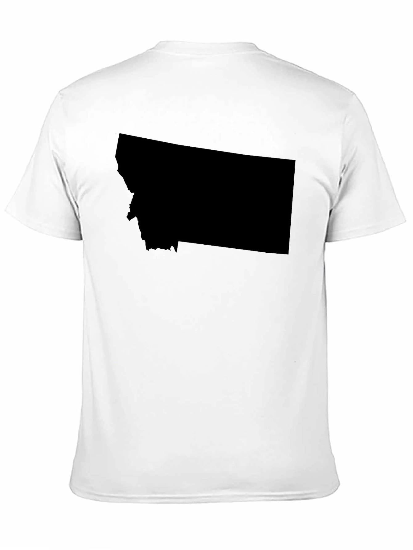 Montana State Shape Black T-Shirt