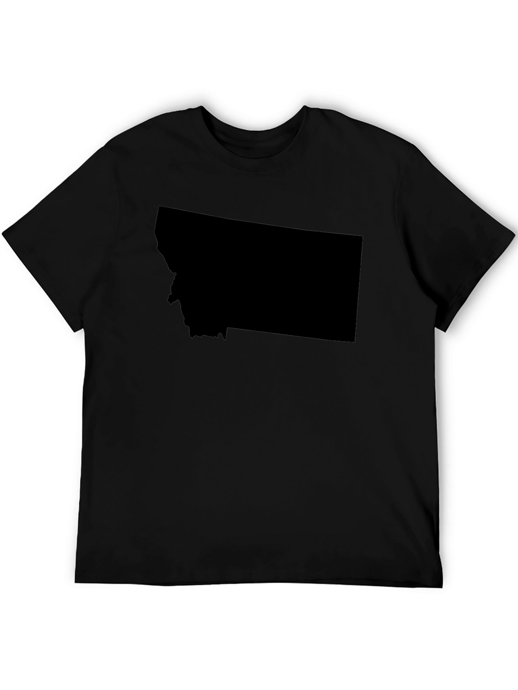 Montana State Shape Black T-Shirt