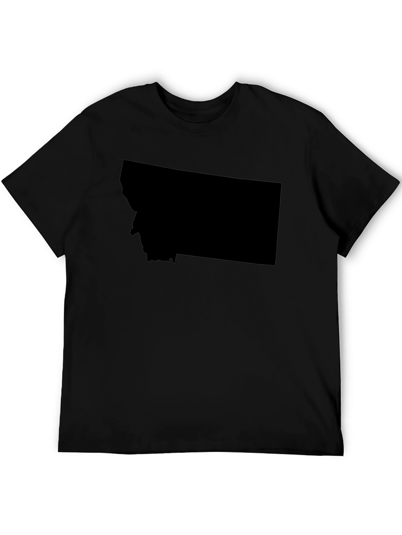 Montana State Shape Black T-Shirt