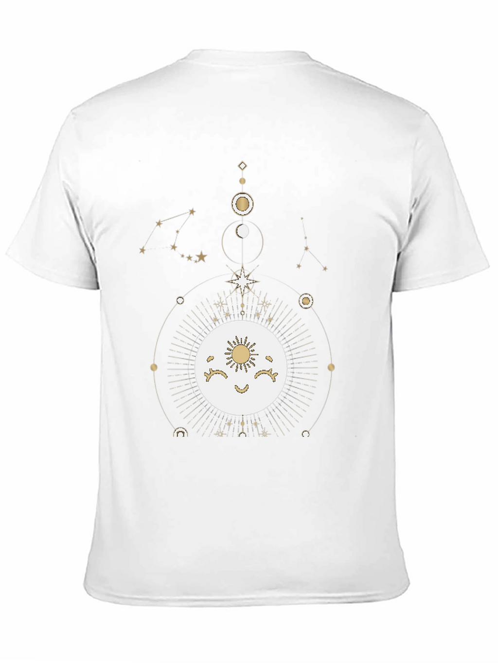 Celestial Moon & Stars Graphic Tee - Black