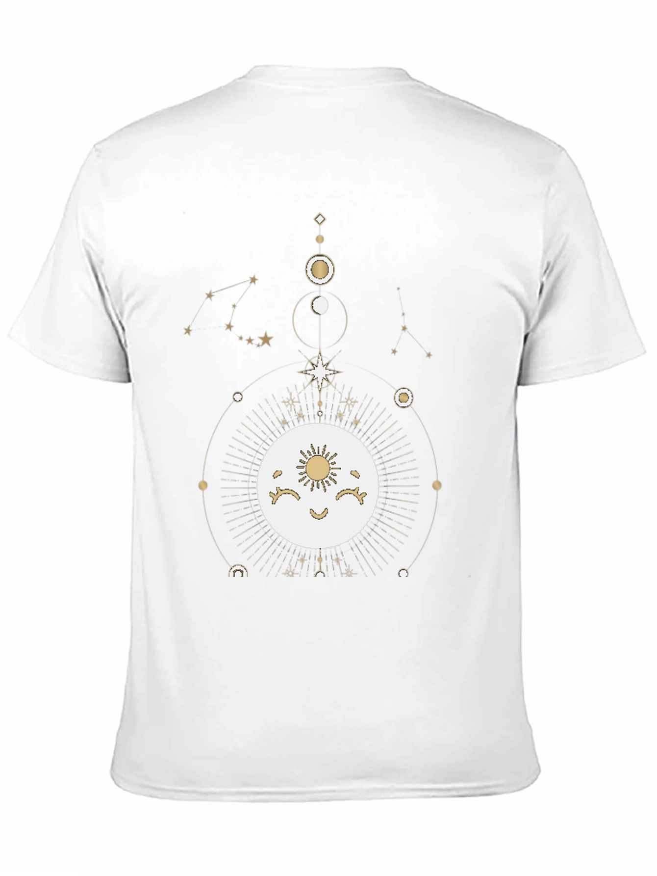 Celestial Moon & Stars Graphic Tee - Black