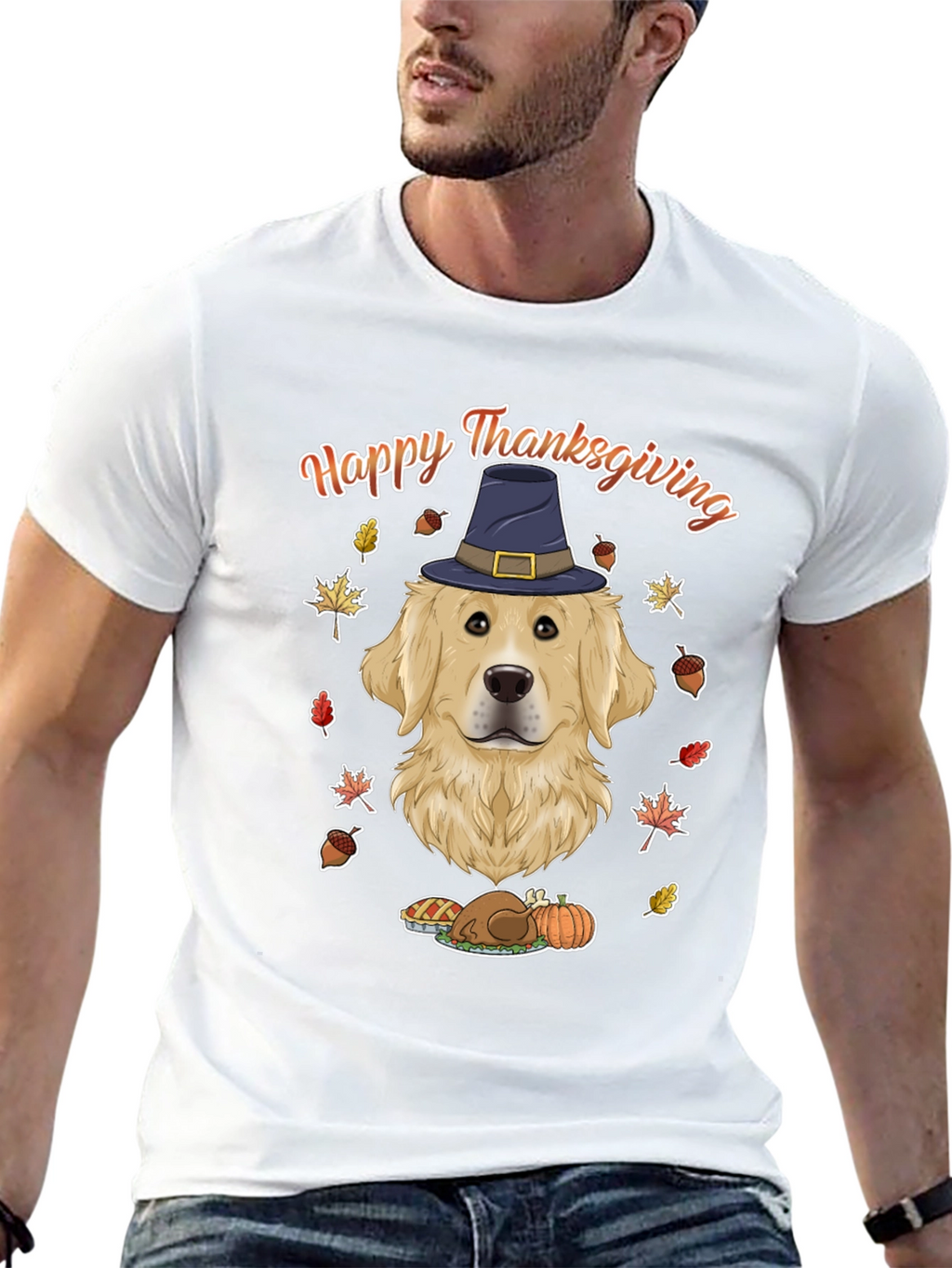 Happy Thanksgiving Dog T-Shirt