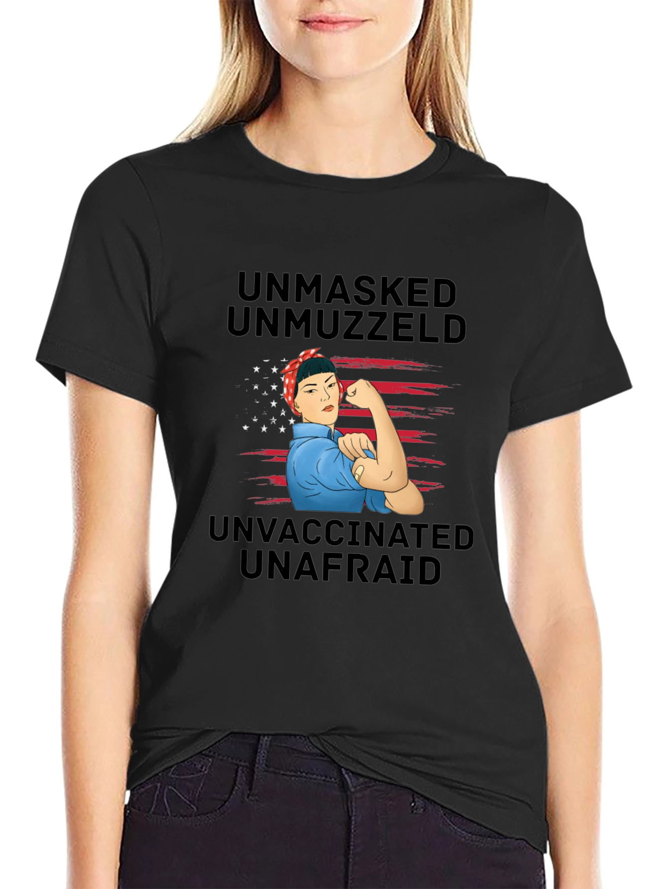 Unmasked Unmuzzled Unvaccinated T-Shirt