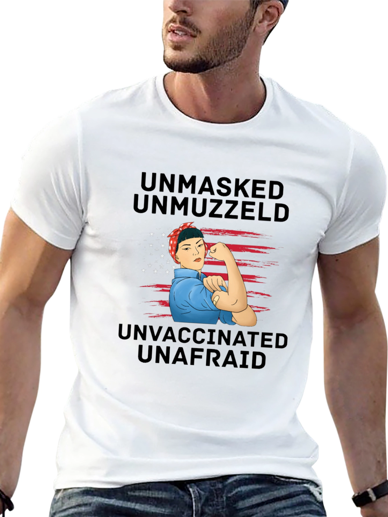 Unmasked Unmuzzled Unvaccinated T-Shirt