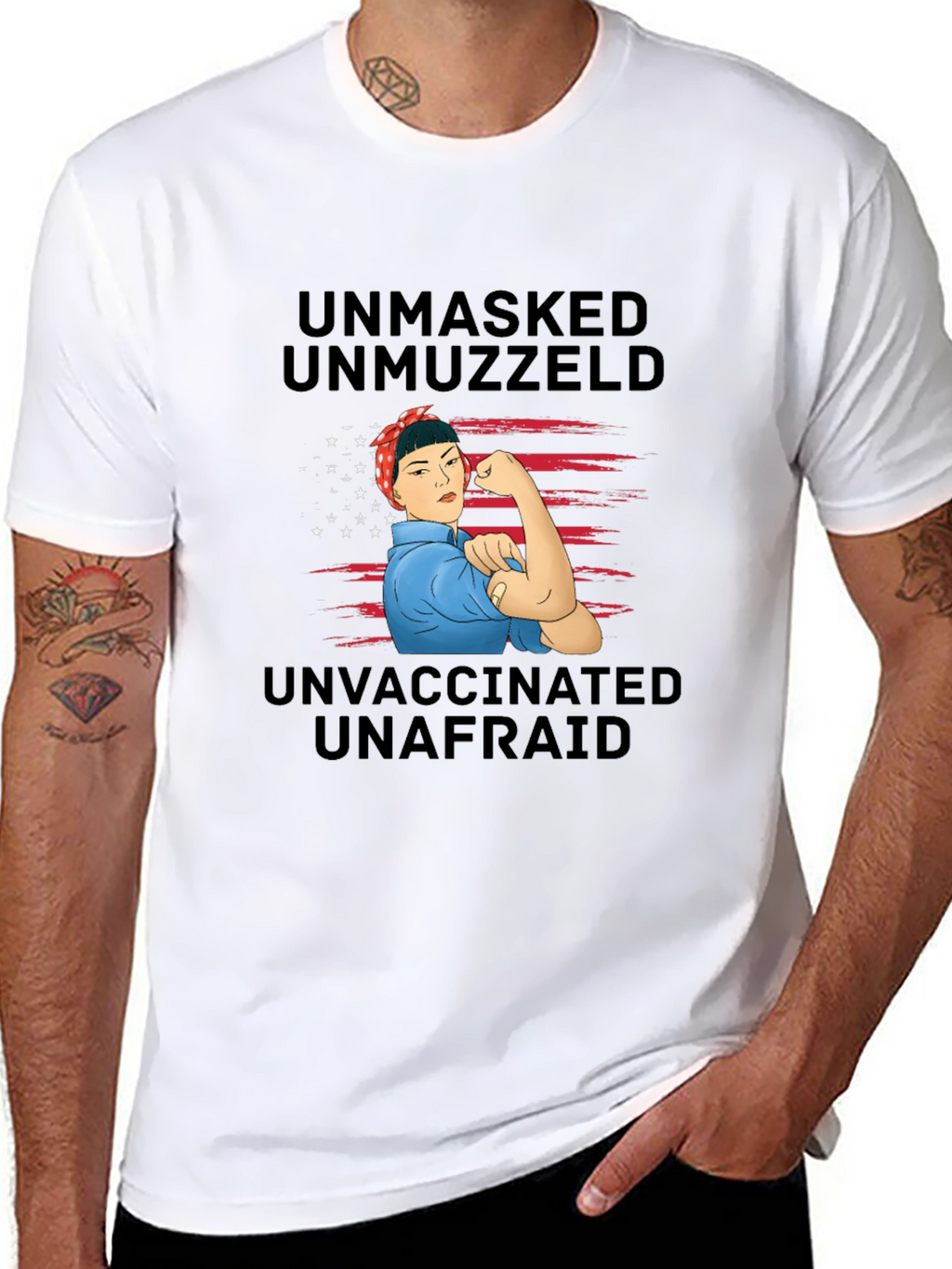 Unmasked Unmuzzled Unvaccinated T-Shirt