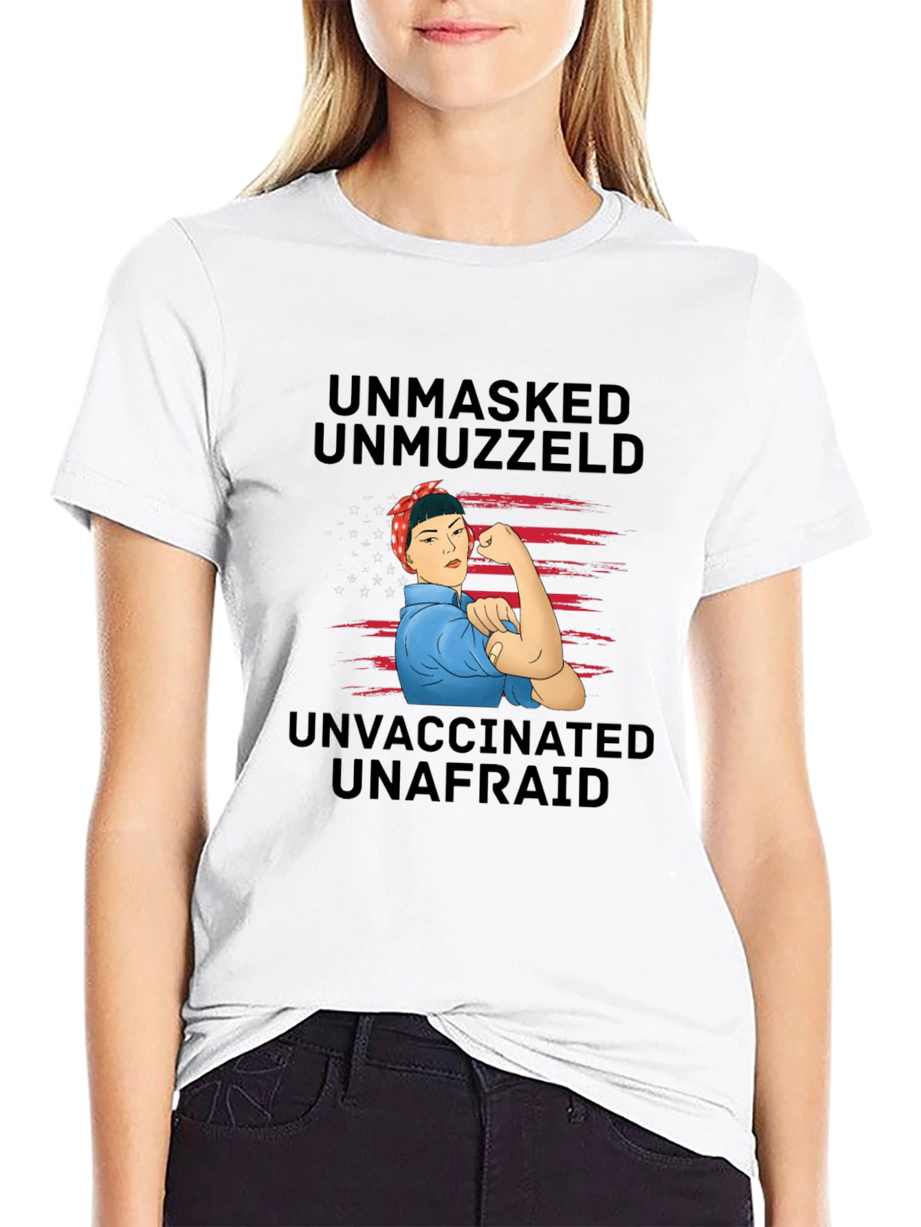 Unmasked Unmuzzled Unvaccinated T-Shirt