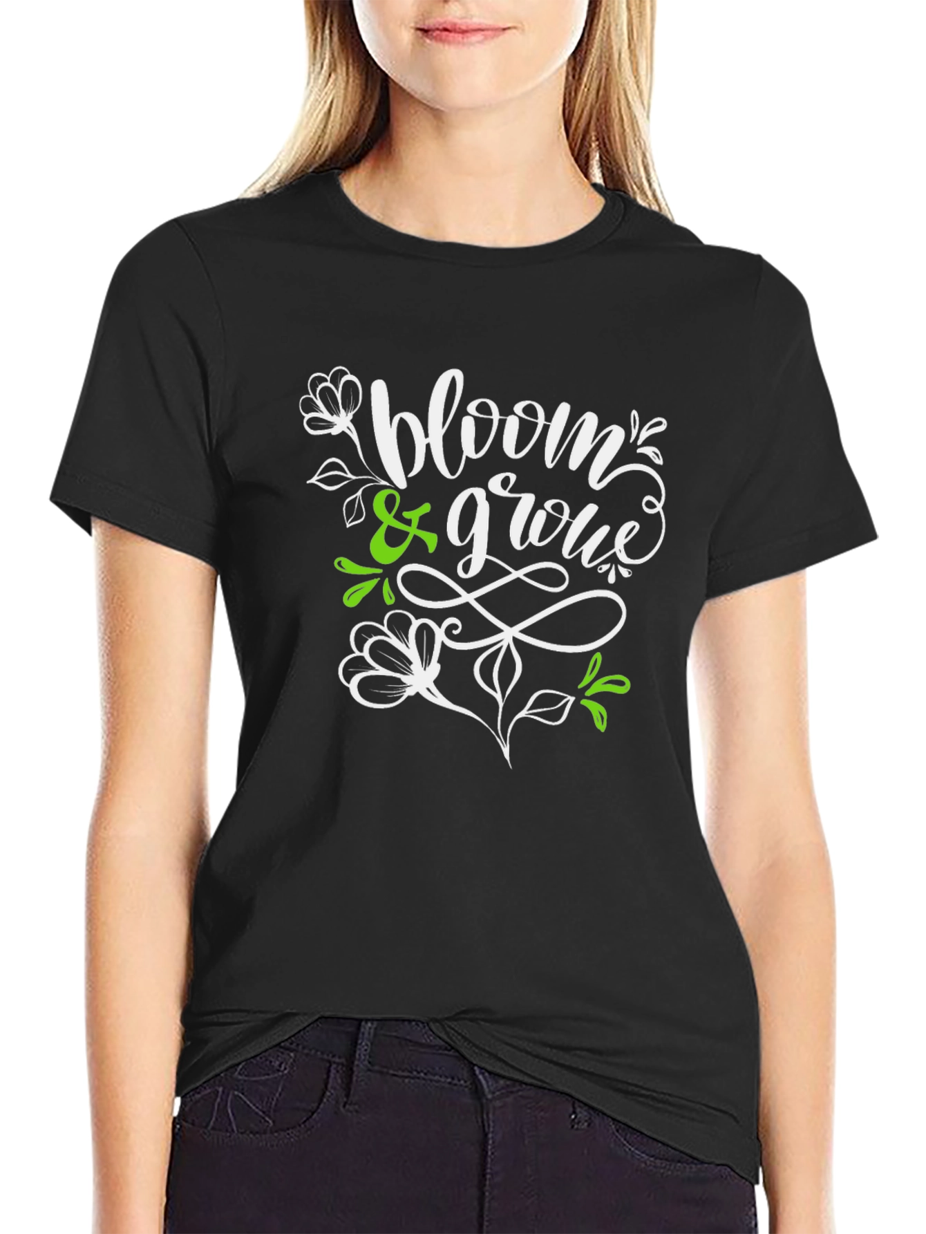 Bloom & Grow Graphic T-Shirt - Black
