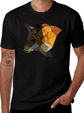 Geometric Fox T-Shirt - Stylish Animal Design