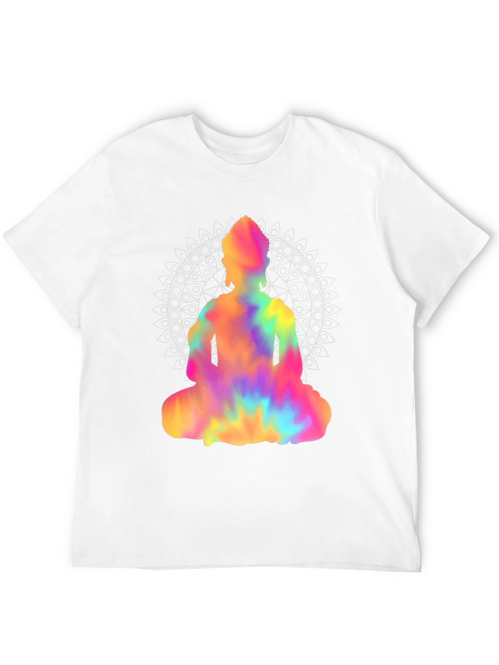 Tie-Dye Buddha Graphic Tee - Mens Black T-Shirt