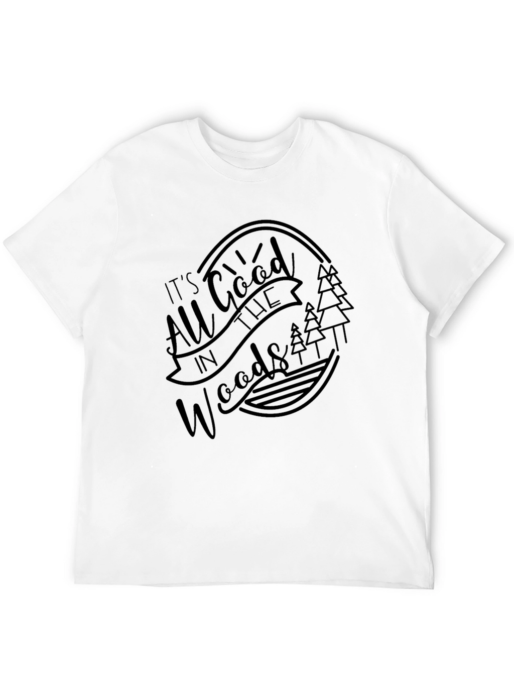 All Good in the Woods Black Graphic Tee