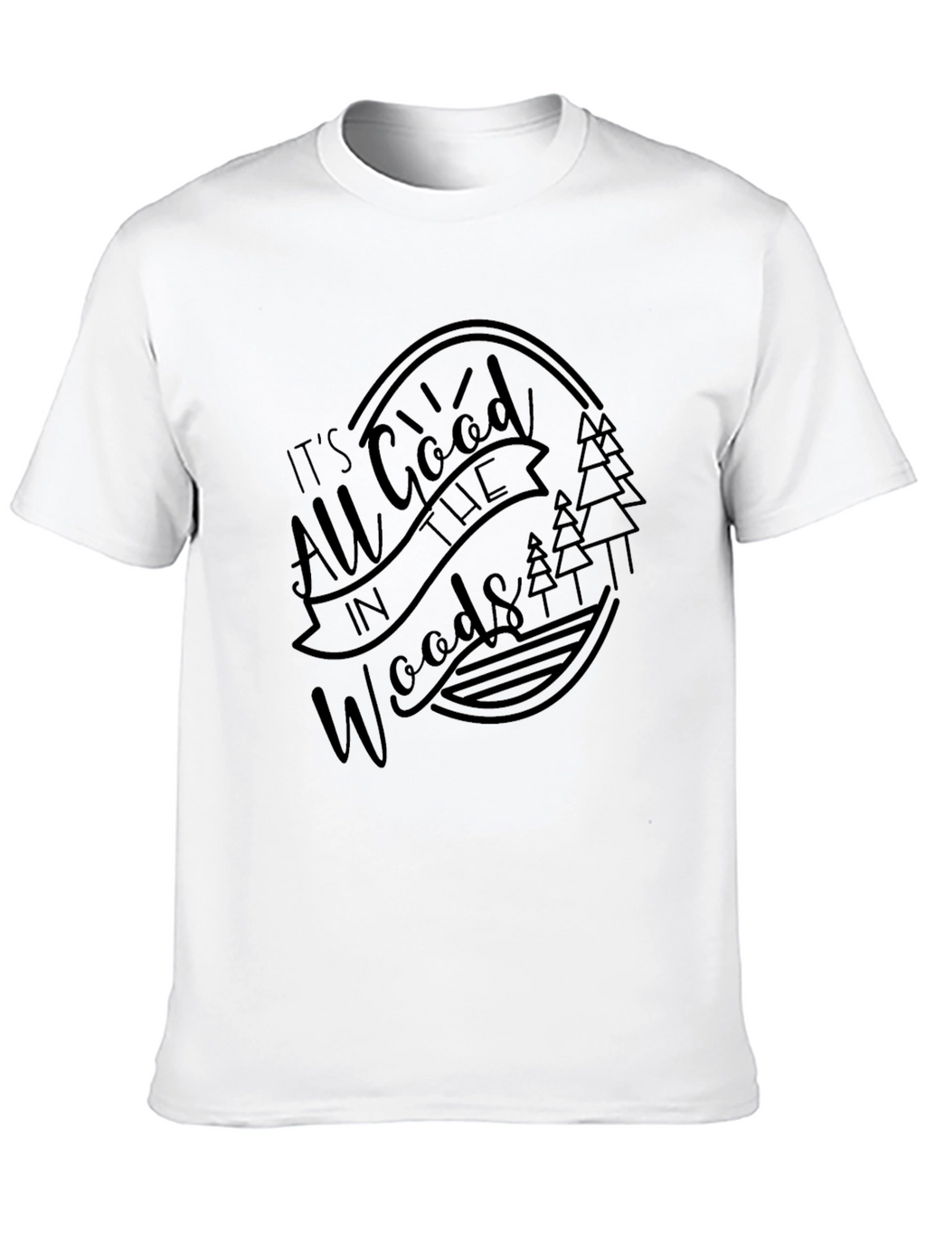 All Good in the Woods Black Graphic Tee