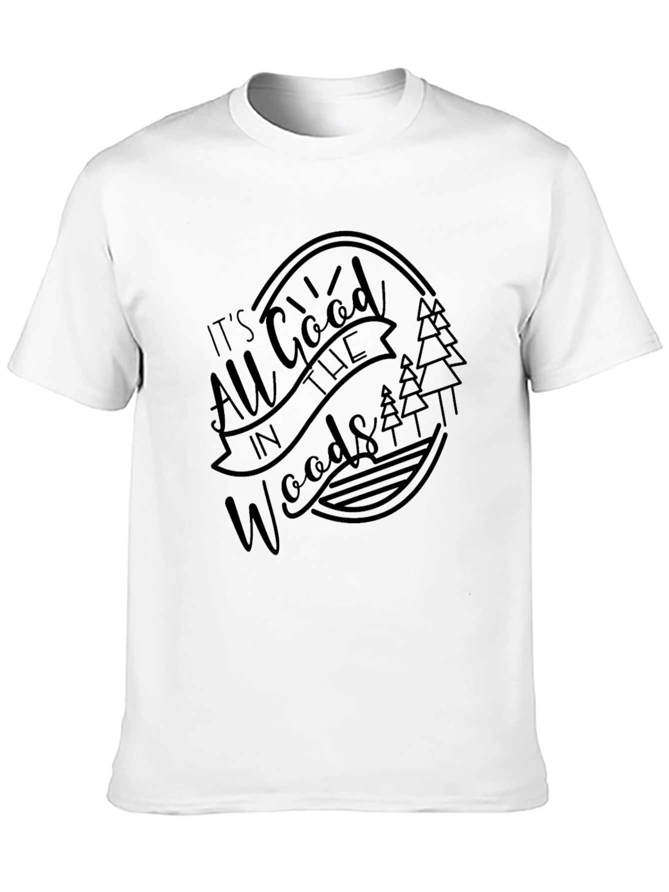 All Good in the Woods Black Graphic Tee