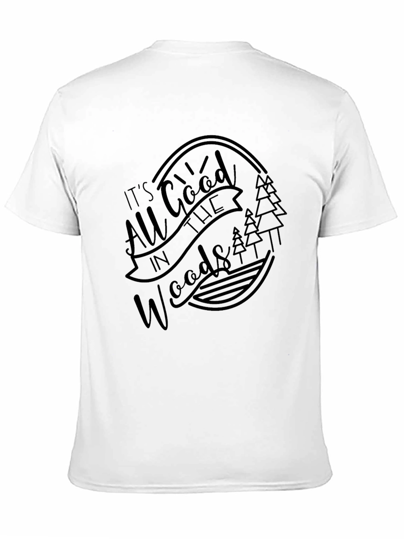 All Good in the Woods Black Graphic Tee