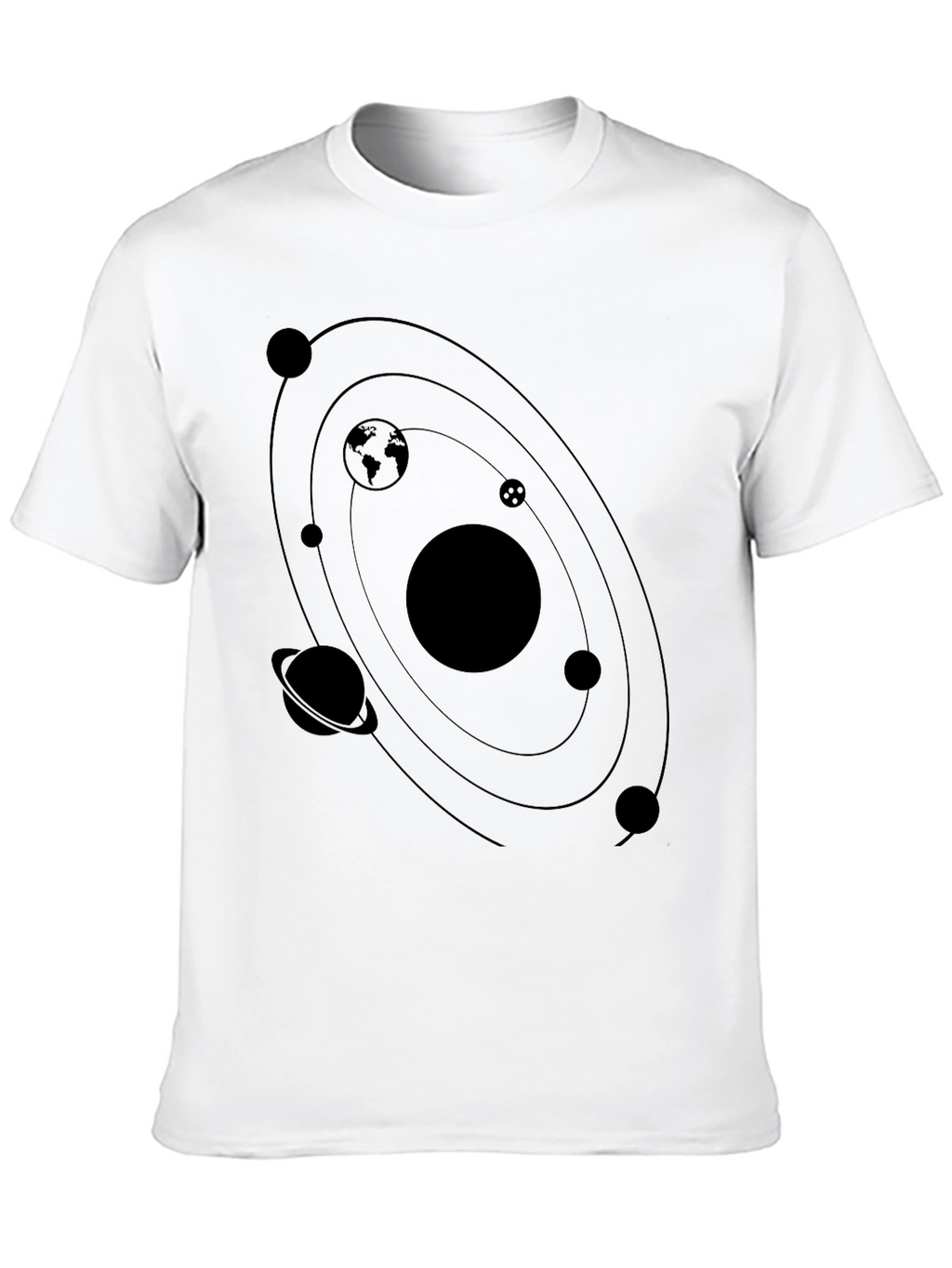 Solar System Graphic T-Shirt - Black