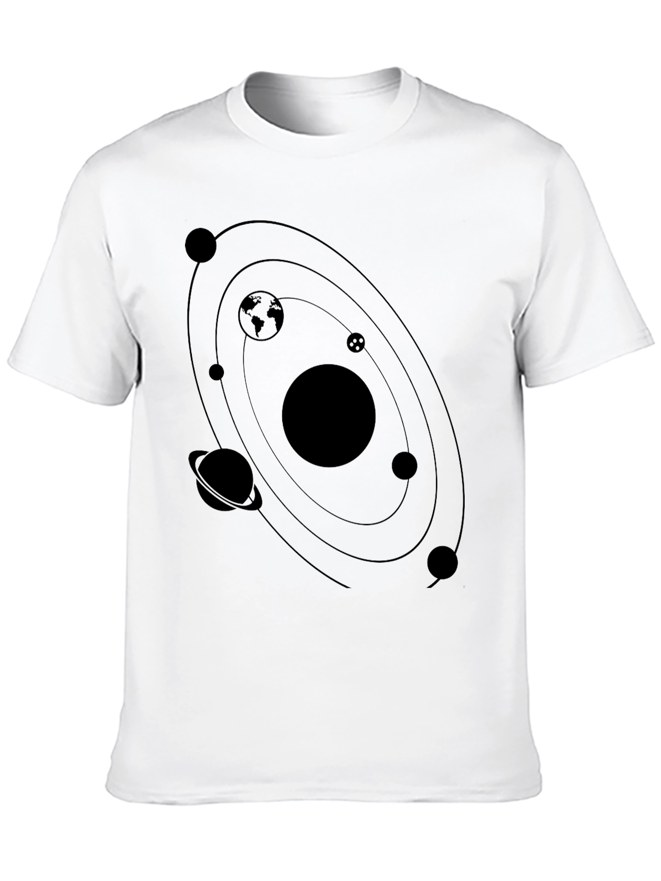 Solar System Graphic T-Shirt - Black