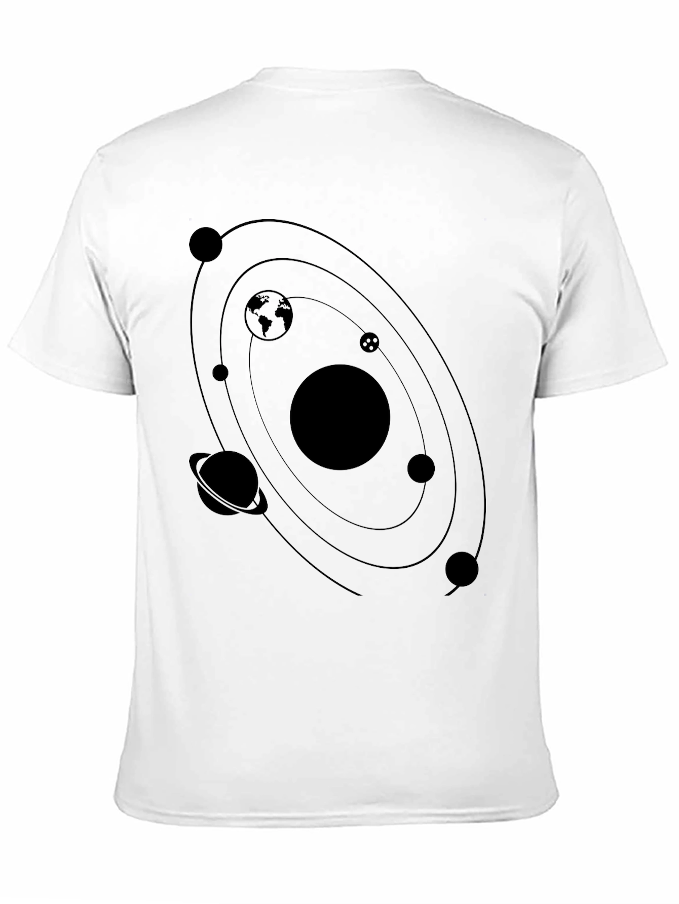 Solar System Graphic T-Shirt - Black