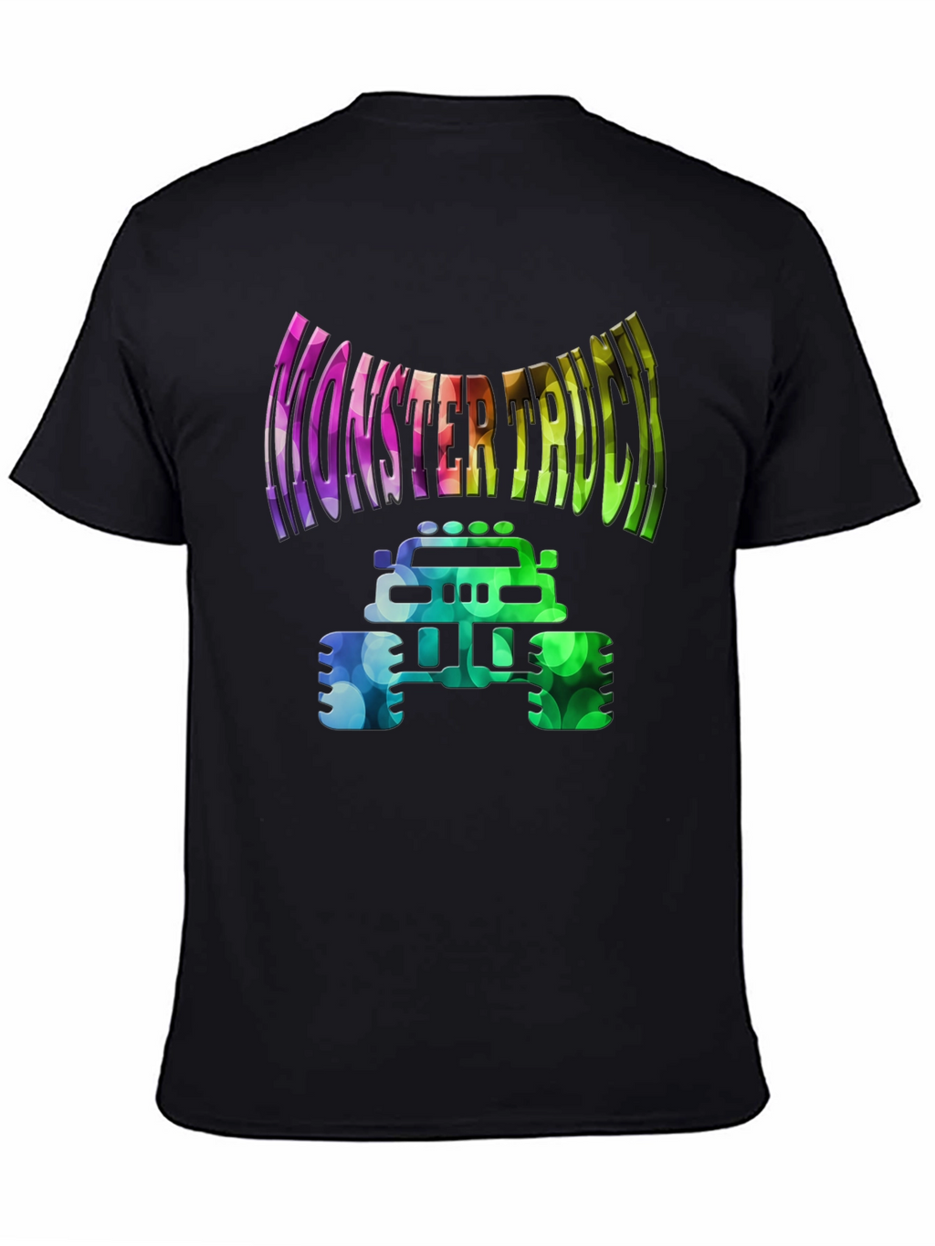 Monster Truck Graphic Tee - Vibrant Design Black Shirt