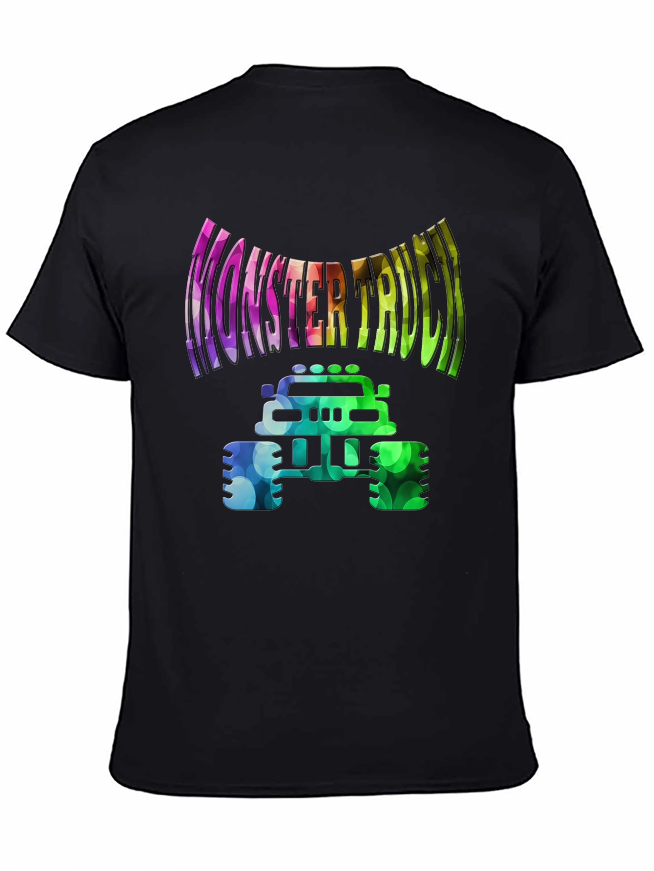 Monster Truck Graphic Tee - Vibrant Design Black Shirt