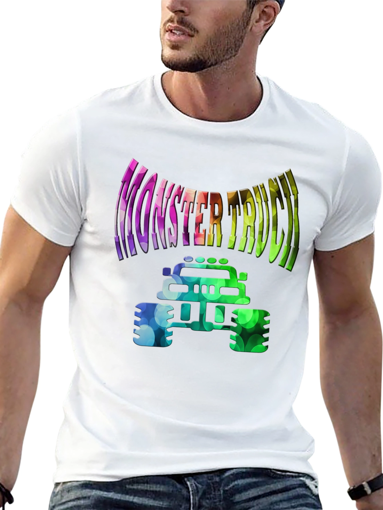 Monster Truck Graphic Tee - Vibrant Design Black Shirt