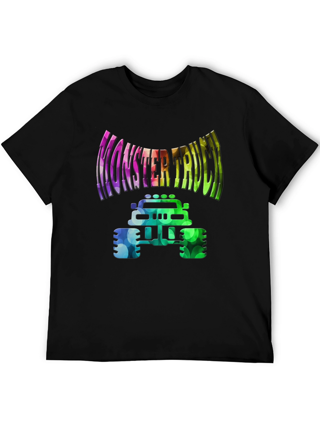 Monster Truck Graphic Tee - Vibrant Design Black Shirt
