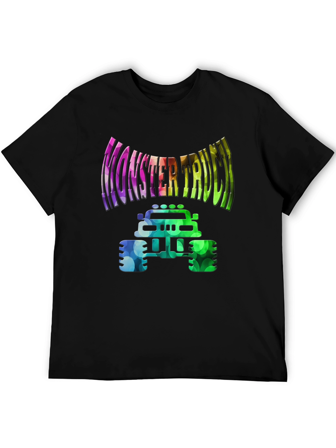 Monster Truck Graphic Tee - Vibrant Design Black Shirt