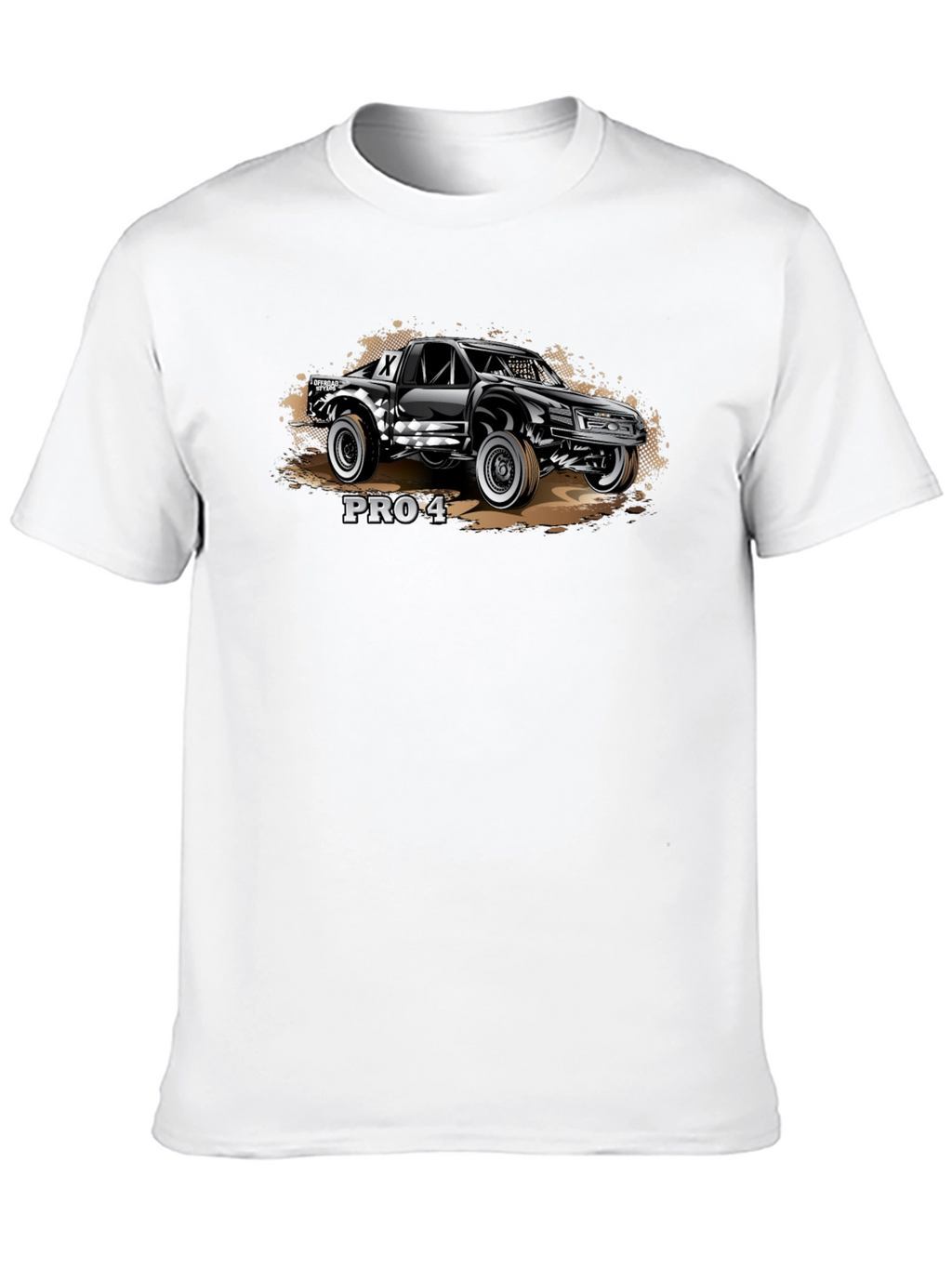 PRO-4 Off-Road Truck Graphic Tee - Black Cotton