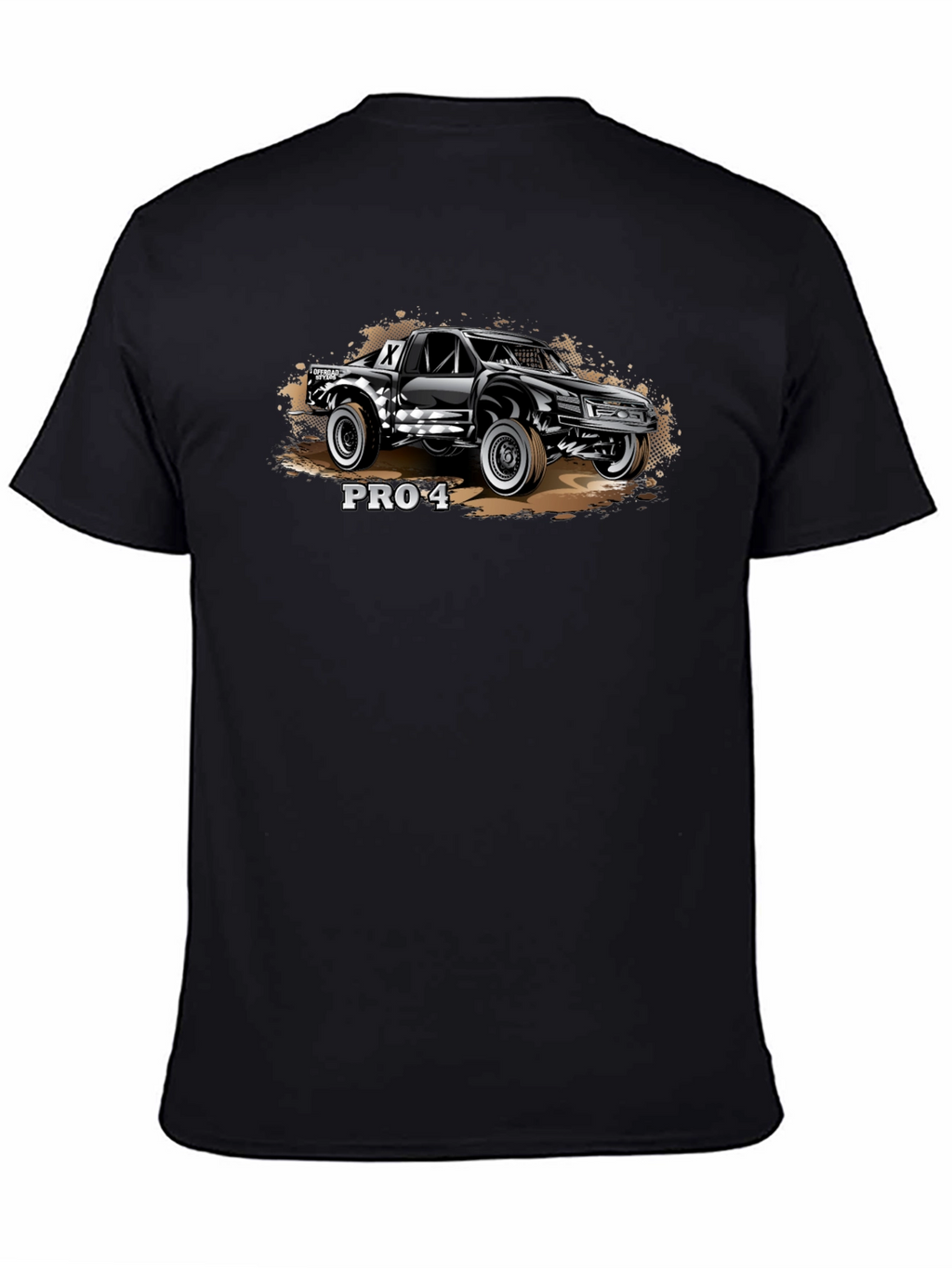 PRO-4 Off-Road Truck Graphic Tee - Black Cotton