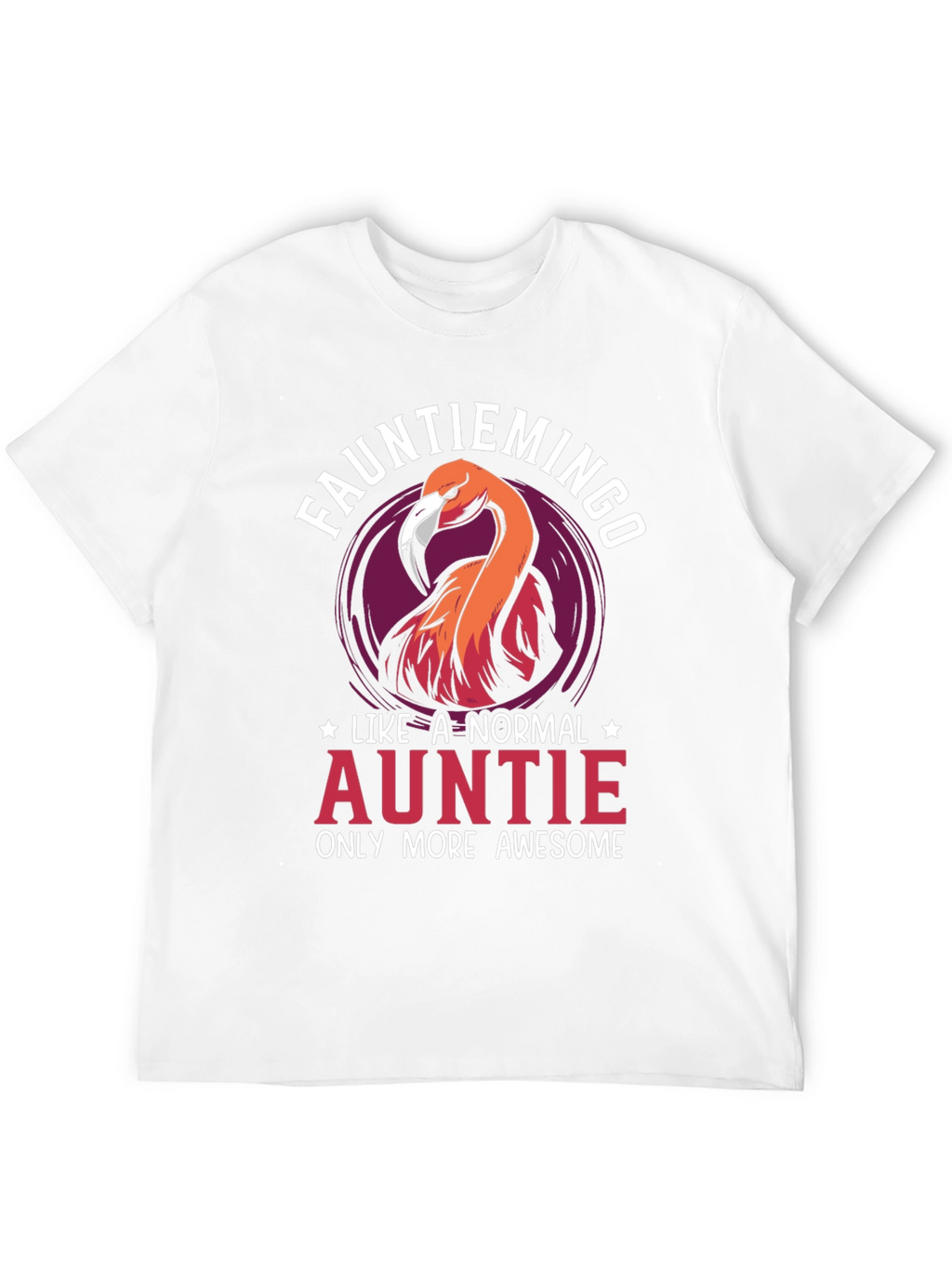 Funny Auntie Flamingo Graphic Tee