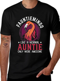 Funny Auntie Flamingo Graphic Tee