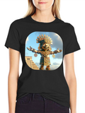 Aztec God T-Shirt - Black