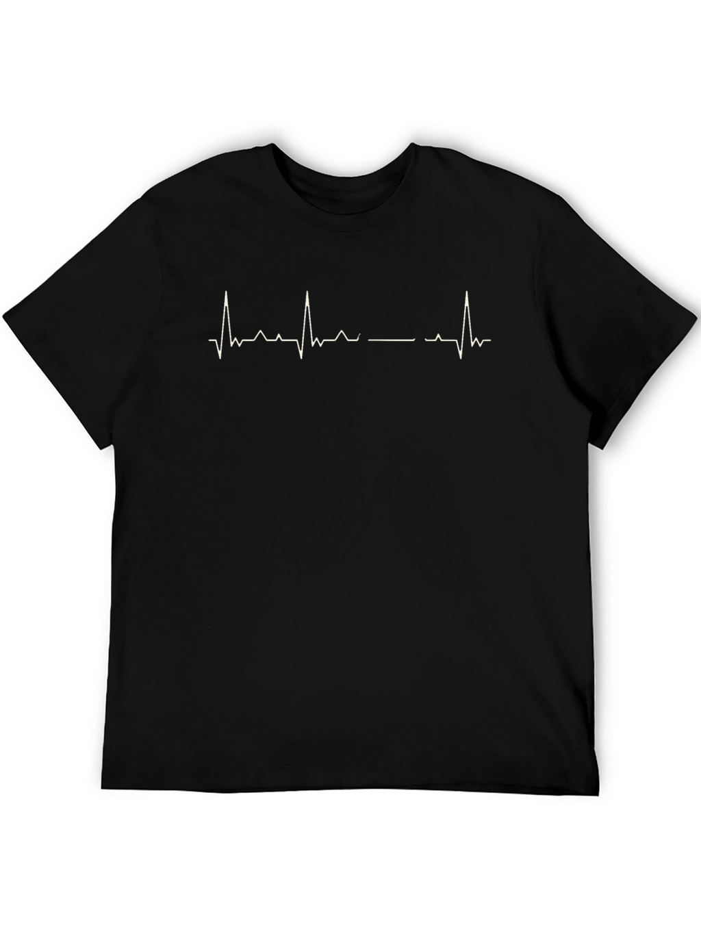 EKG Heartbeat Lifeline Graphic Tee - Black