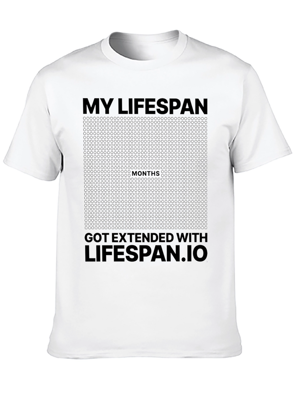 Lifespan.io Extended Months Black T-Shirt