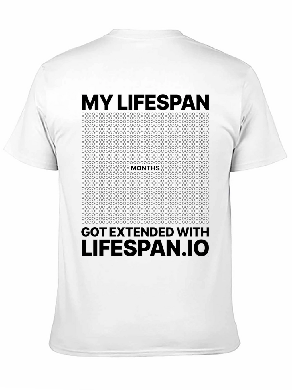 Lifespan.io Extended Months Black T-Shirt
