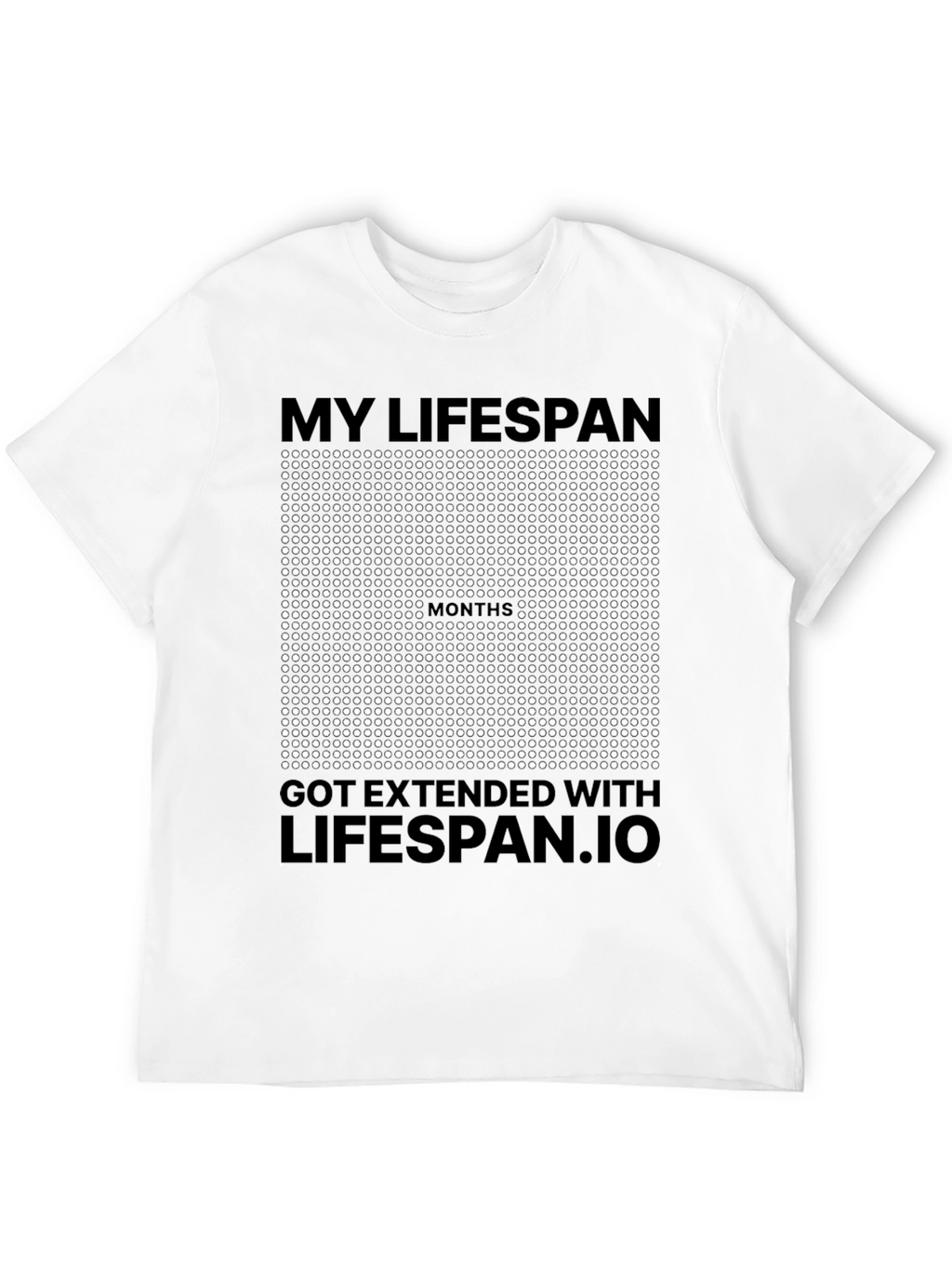 Lifespan.io Extended Months Black T-Shirt
