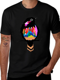 Bird Graphic Tee - Stylish Mens Black T-Shirt