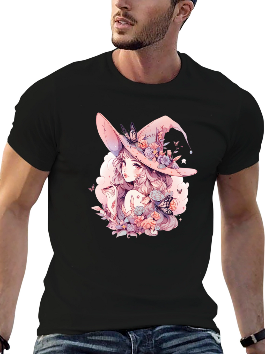 Anime Witch Graphic T-Shirt