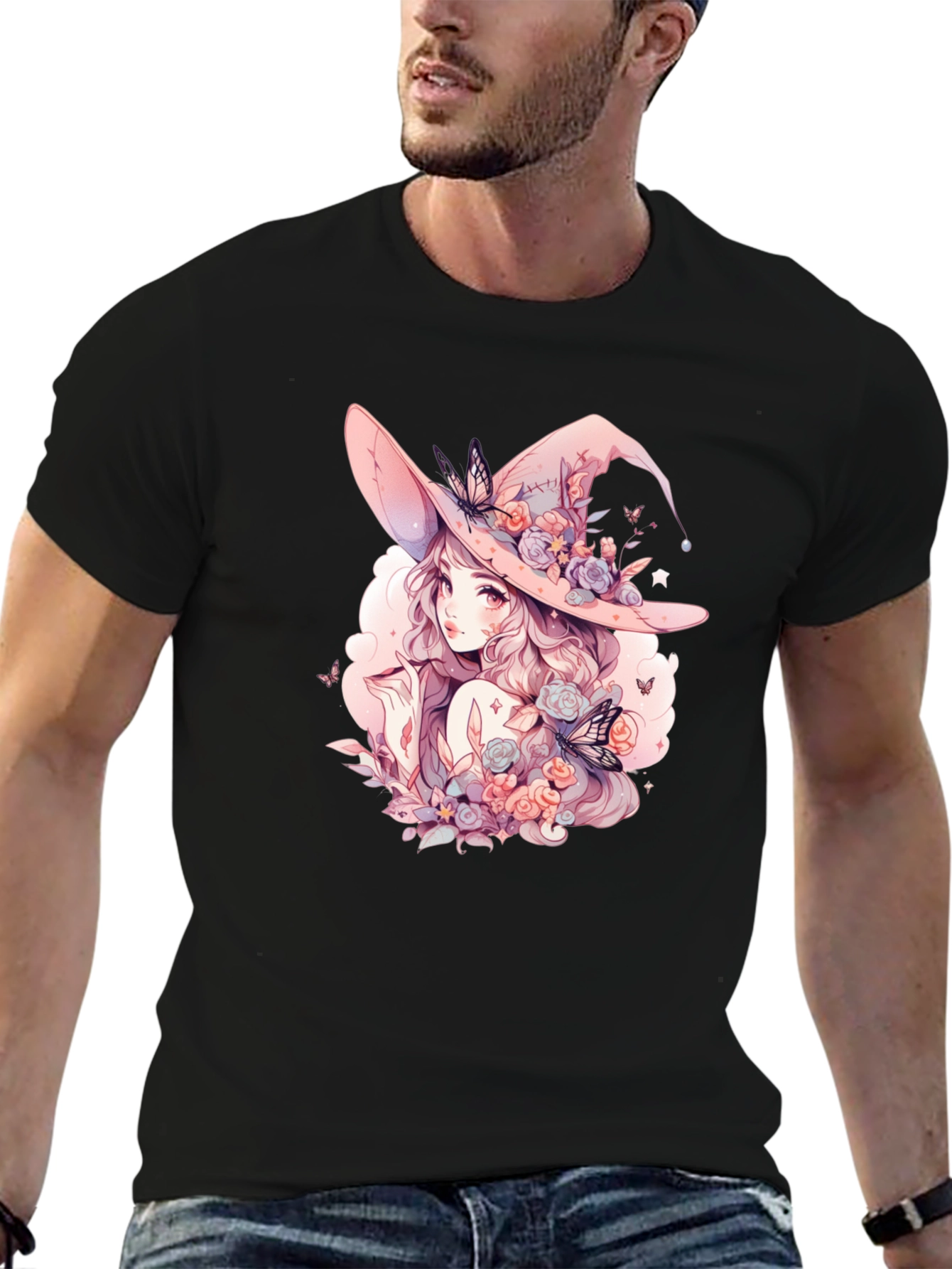 Anime Witch Graphic T-Shirt
