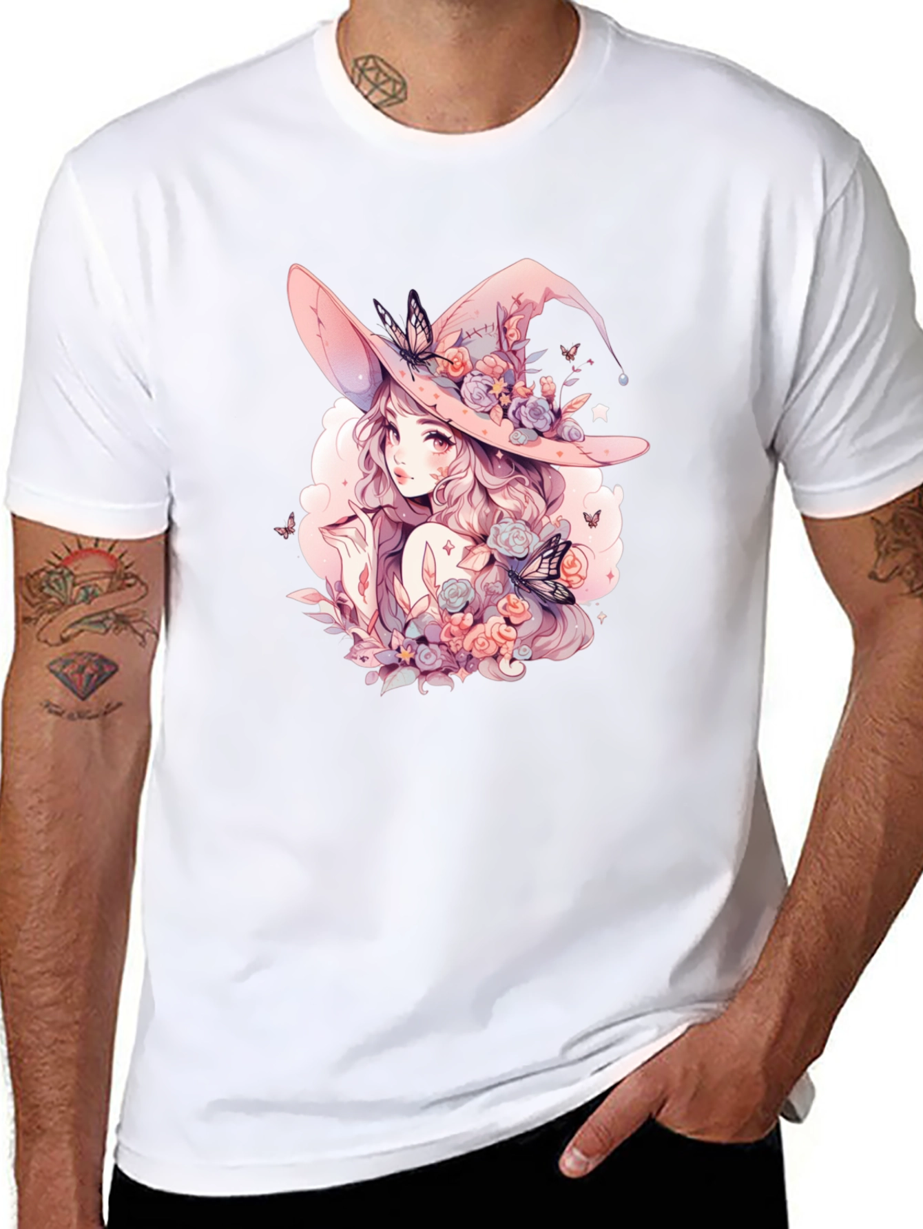 Anime Witch Graphic T-Shirt